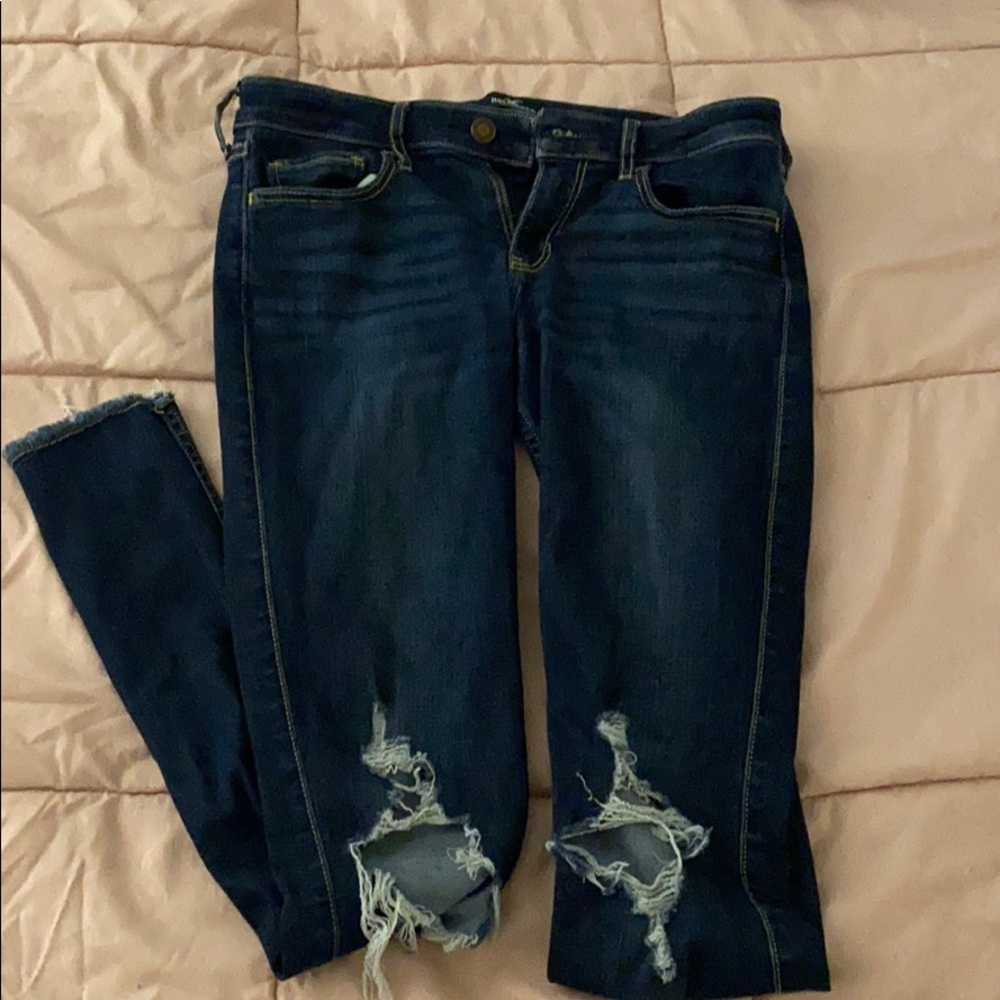 Ripped skinny jeans!